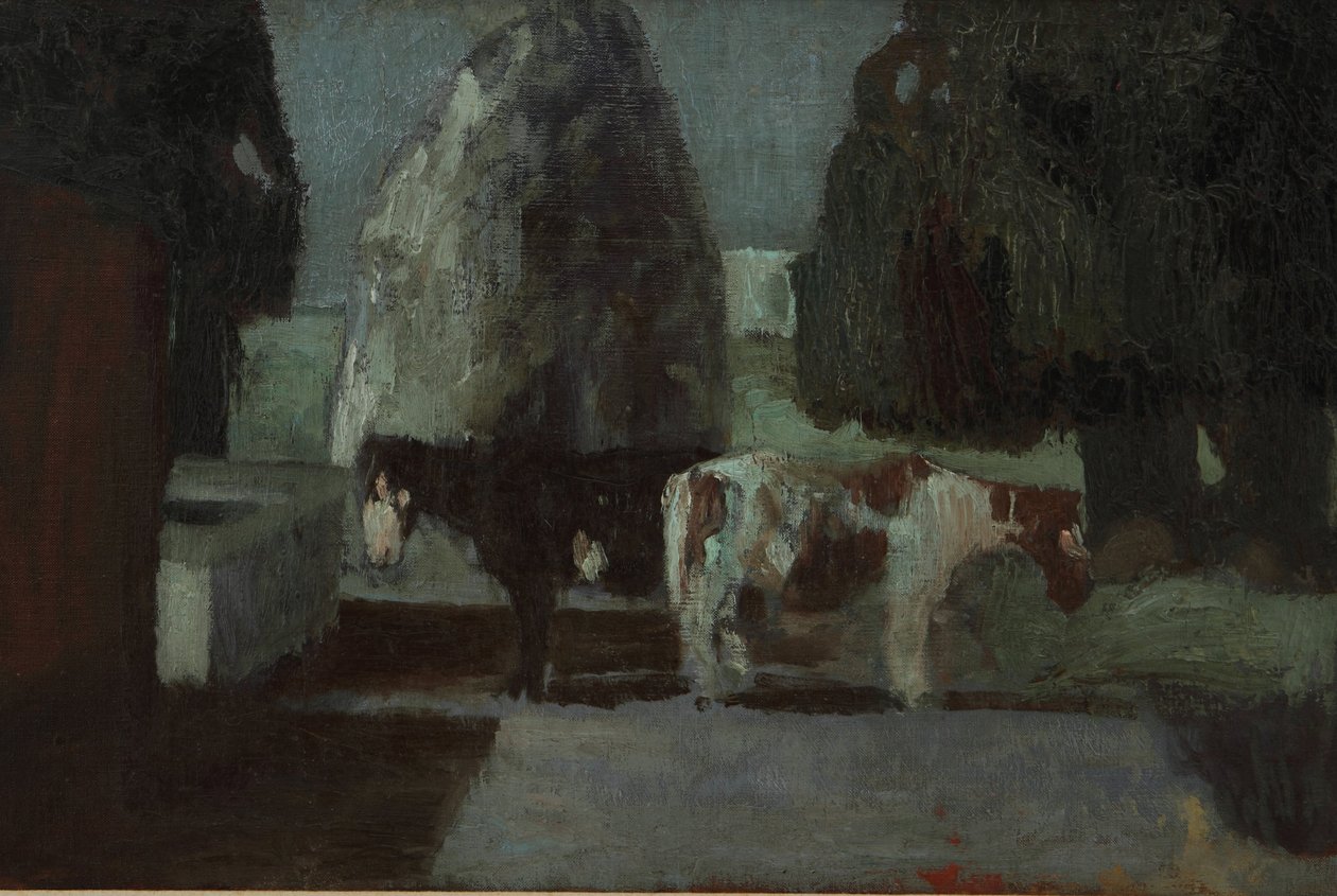 Trädgård under månen eller Quietud en la Quinta av Pedro Figari