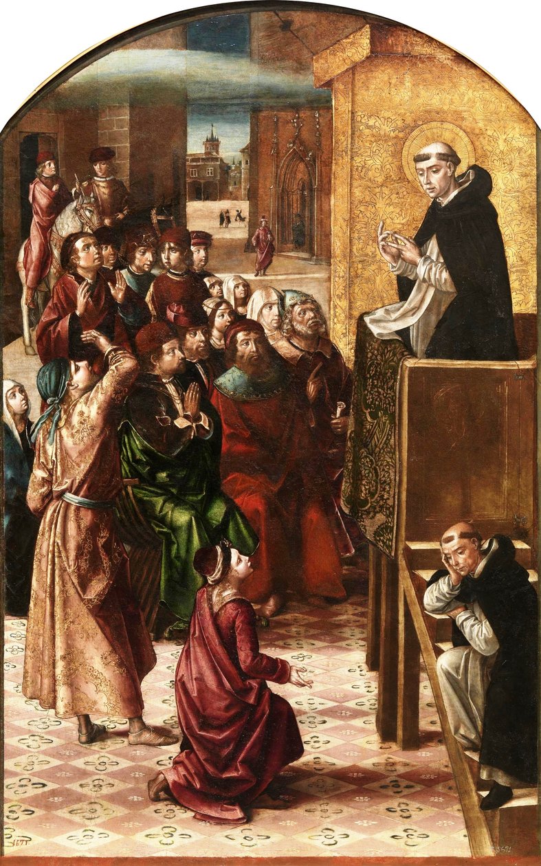 Molnets mirakel, ca 1495 av Pedro Berruguete