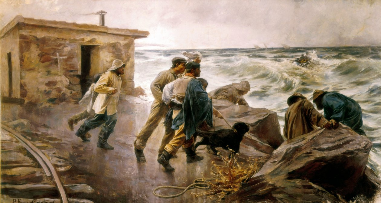 Räddning av ett skeppsvrak av Pedro Ferrer Calatayud