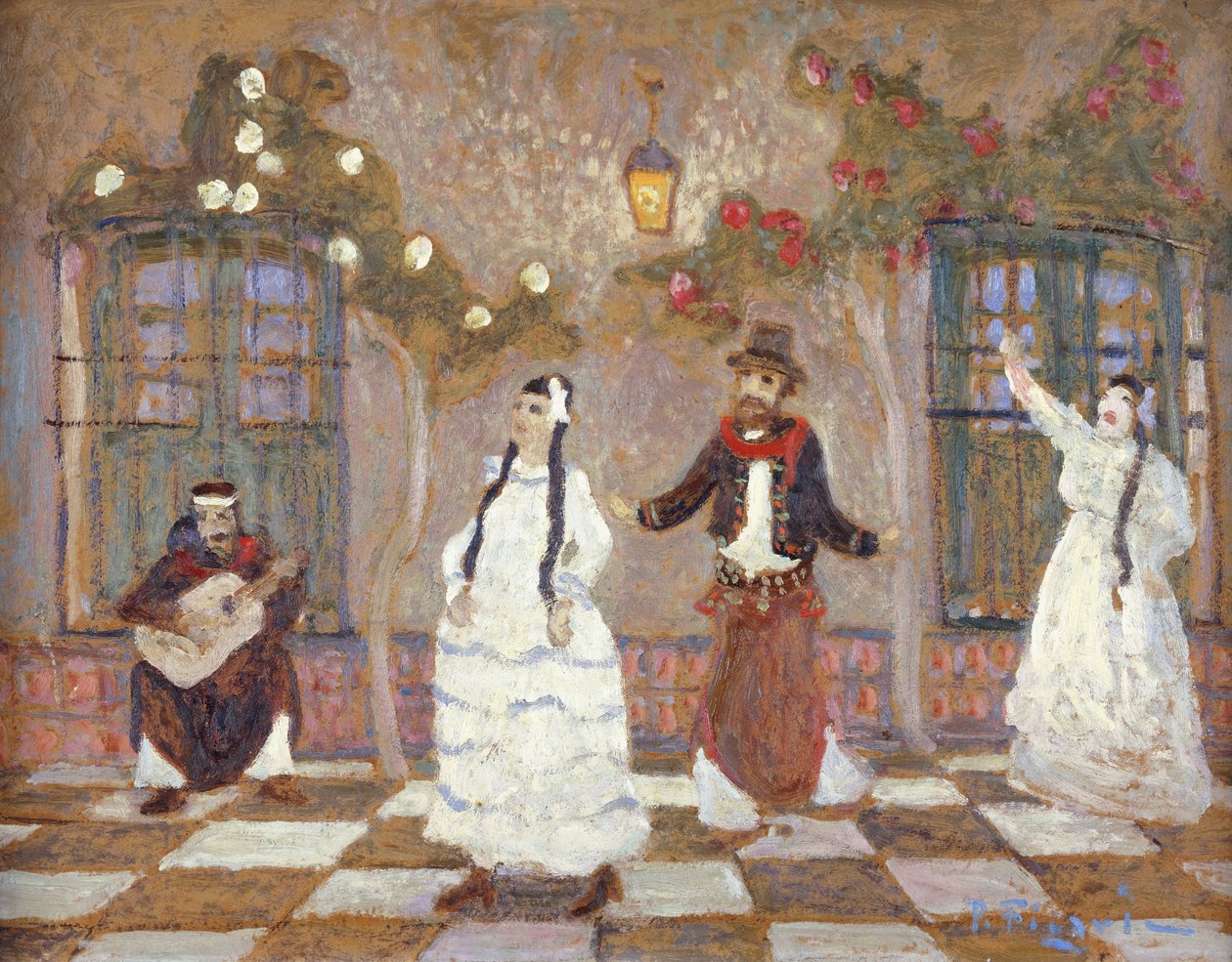 The Chacarera (argentinsk folkdans) av Pedro Figari