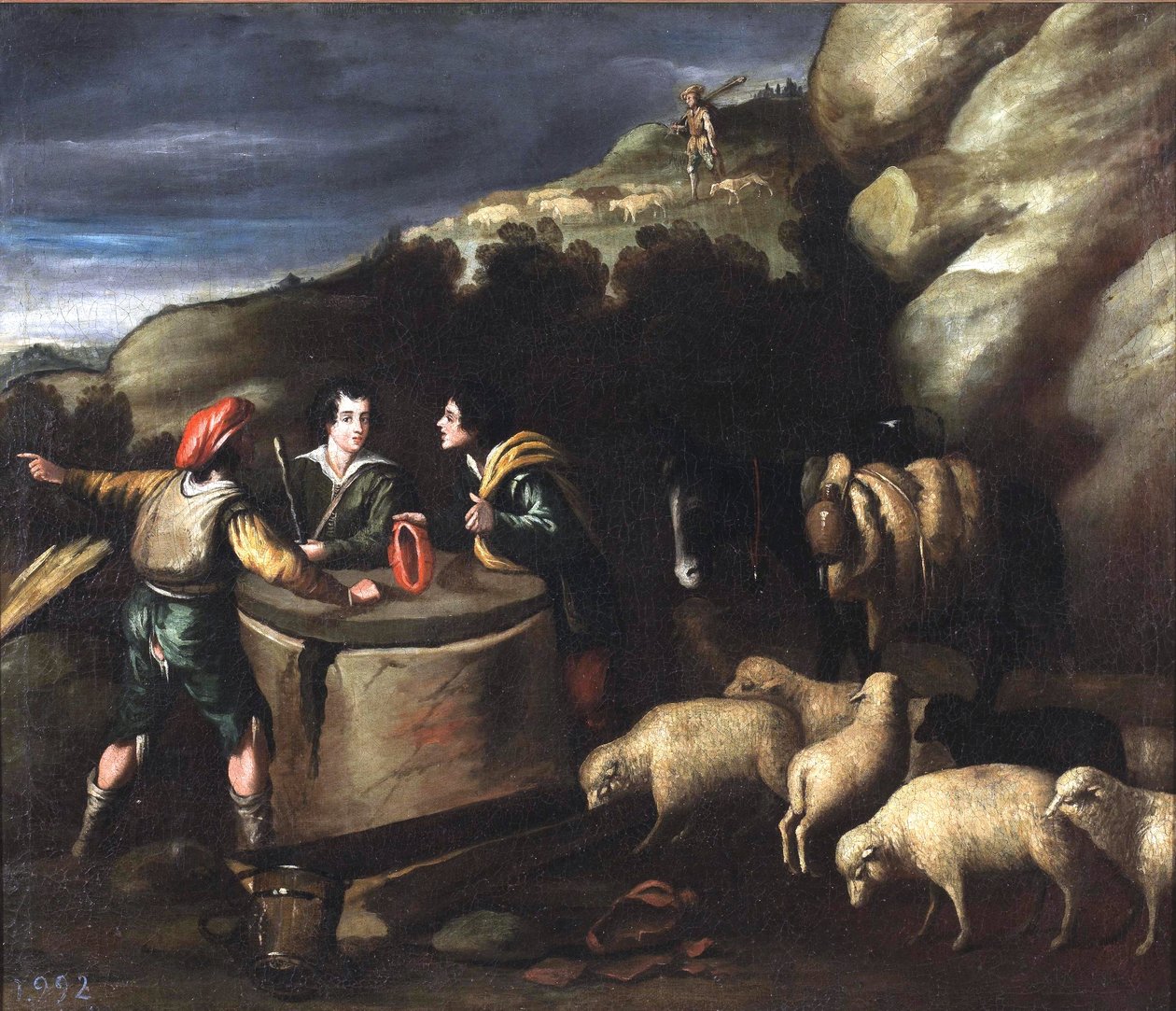 Spanska: Jacob en el pozo av Pedro Orrente
