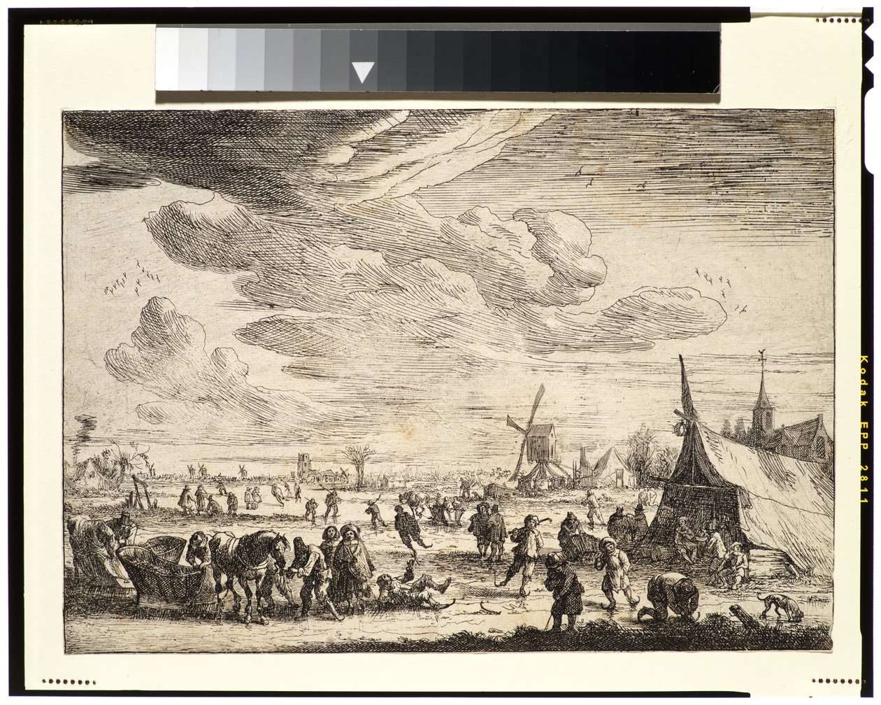 Skridskoåkare, ca 1790 av Pieter Bouts