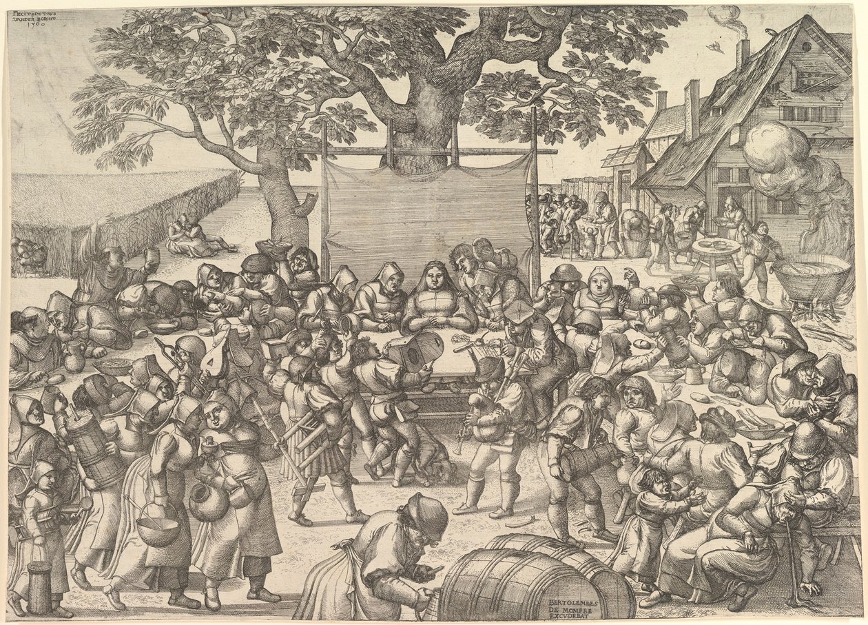 Bondbröllop, 1560. av Peeter van der Borcht