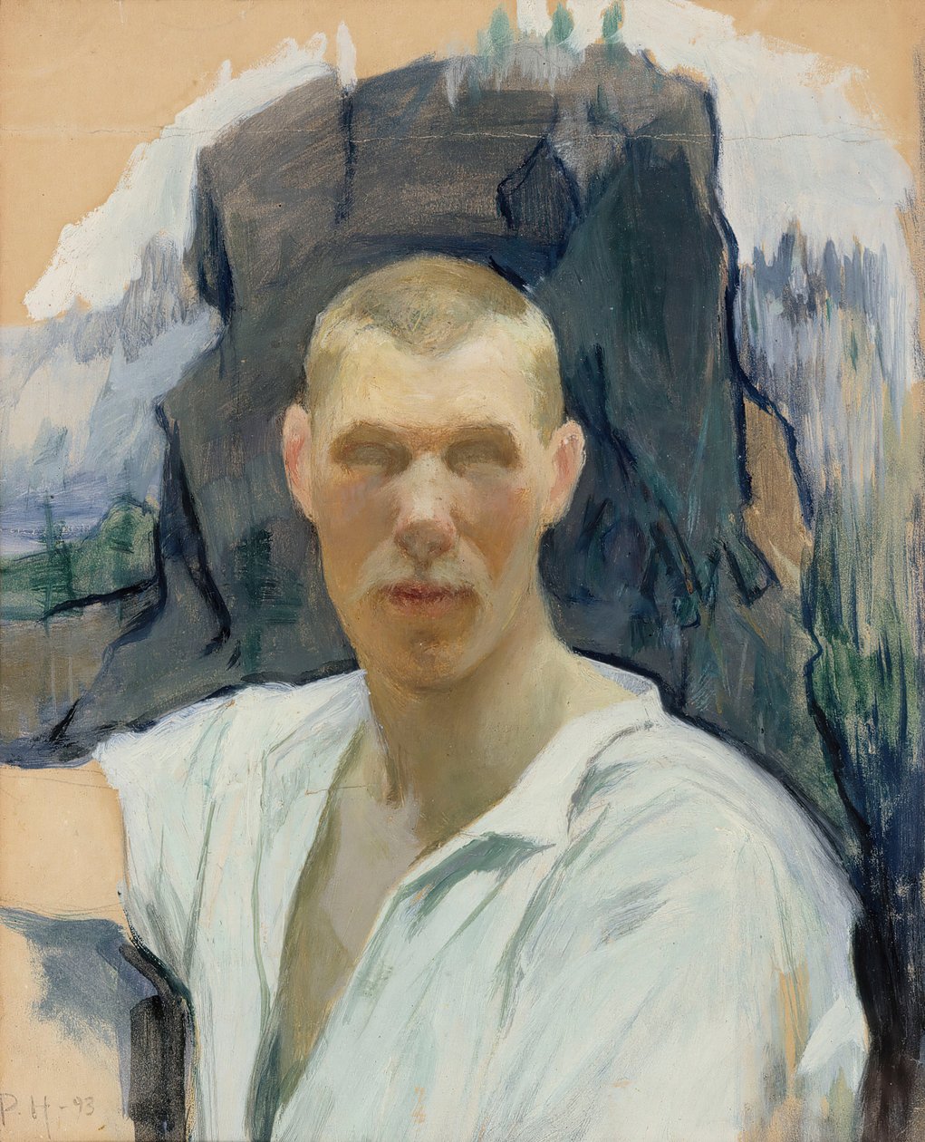 Självporträtt, 1893. av Pekka Halonen
