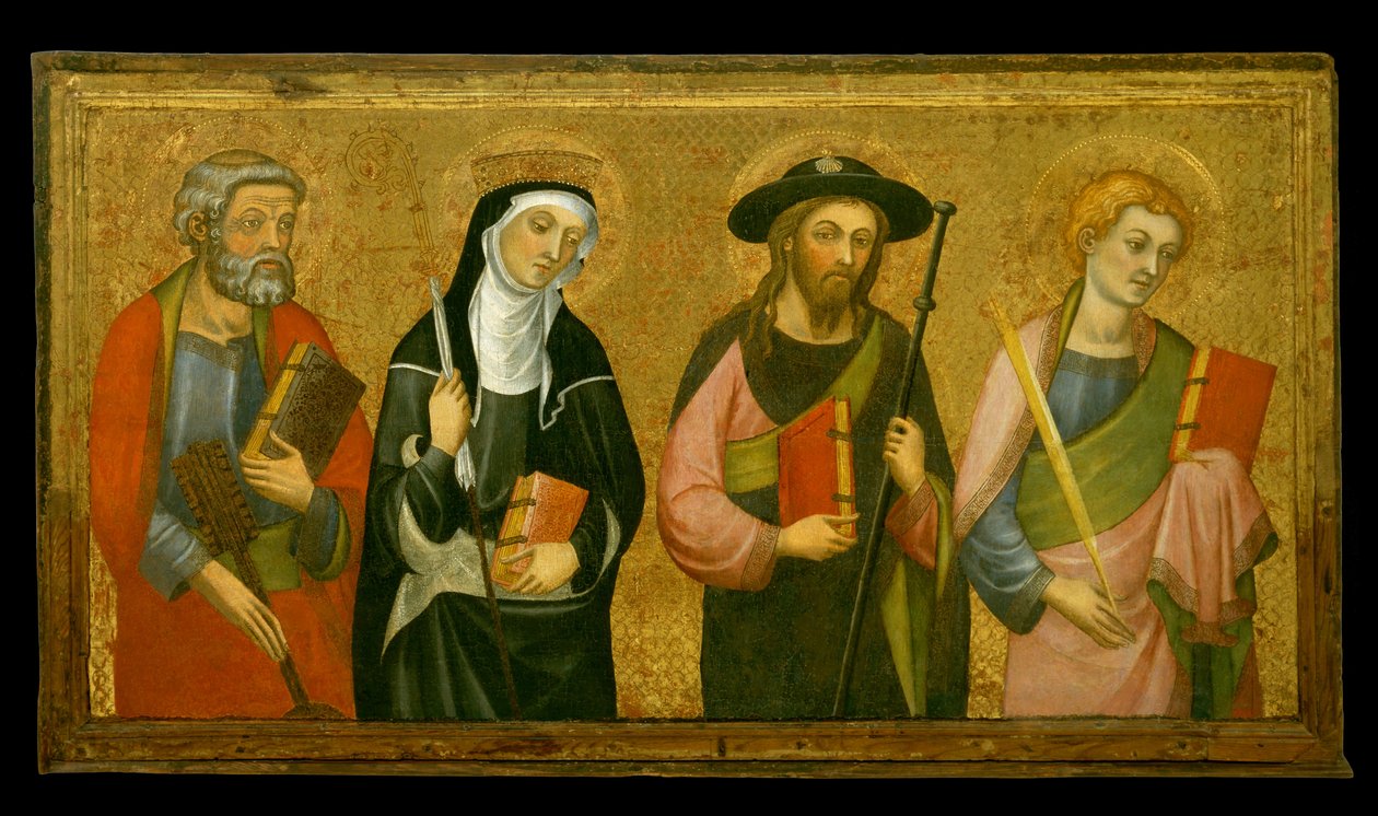 Saint Peter, Saint Claire, Saint James the Great and Saint John the Evangelist av Pere Serra