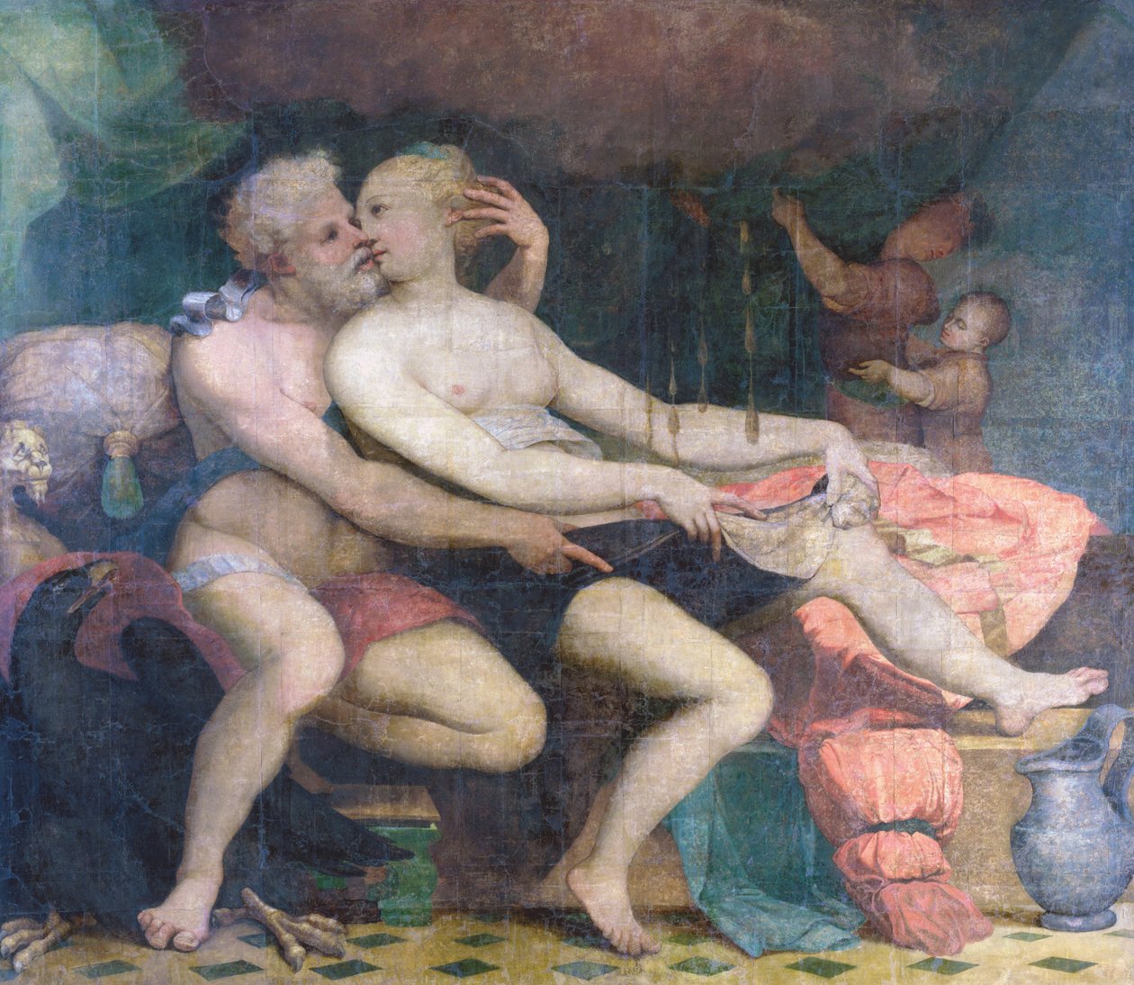 Jupiter och Danae, ca 1533-1534. av Perino del Vaga