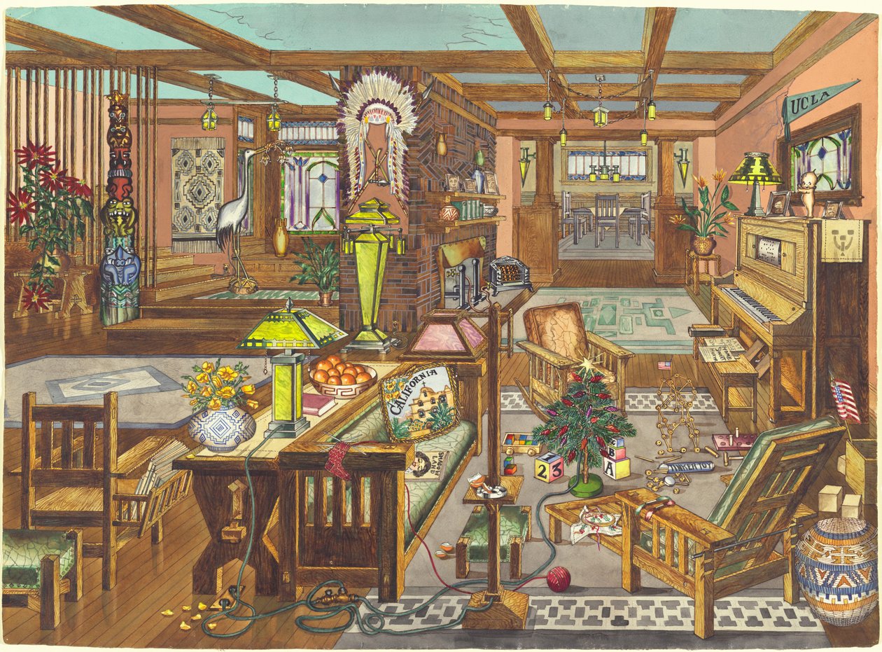 "California Mission Style" interiör av Perkins Harnly
