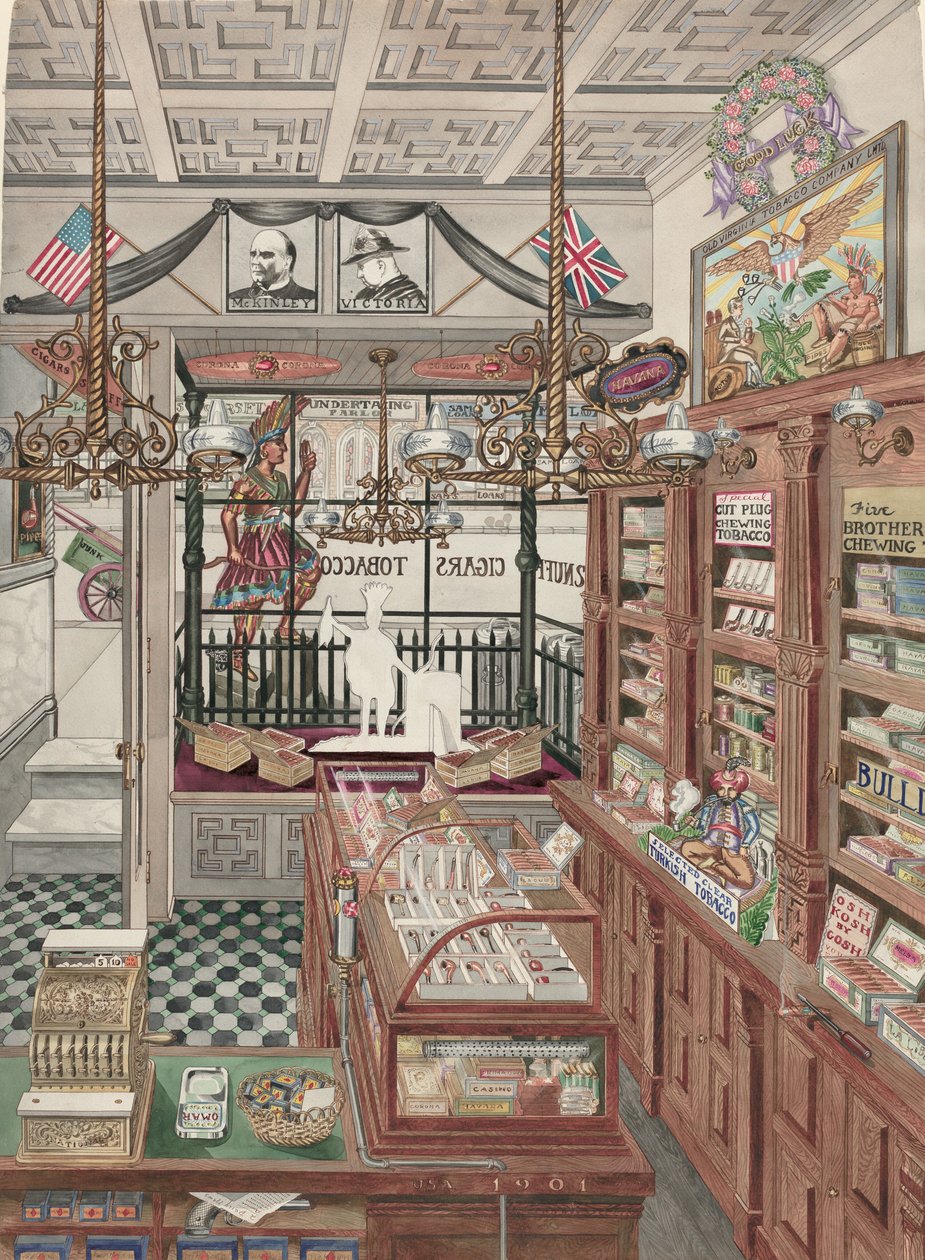 Cigarraffär, 1901, 19351942. av Perkins Harnly