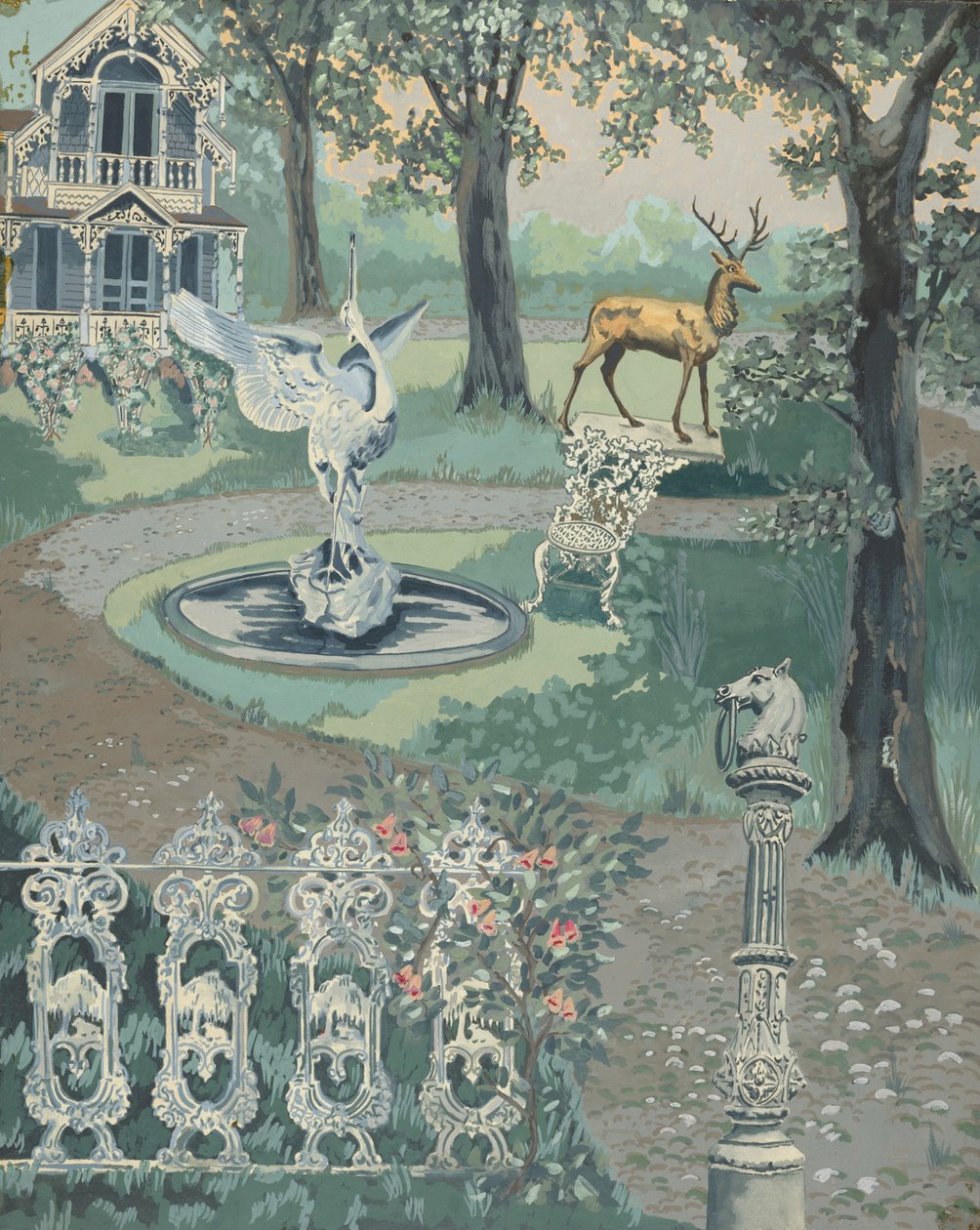 Trädgårdsmiljö, 19351942. av Perkins Harnly