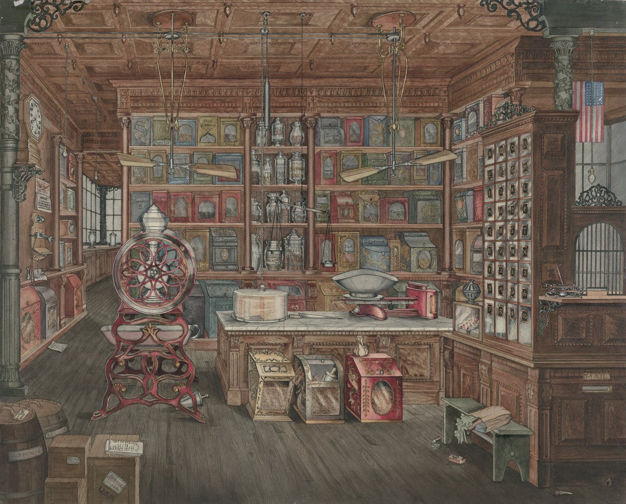 Livsmedelsaffär, 19351942. av Perkins Harnly