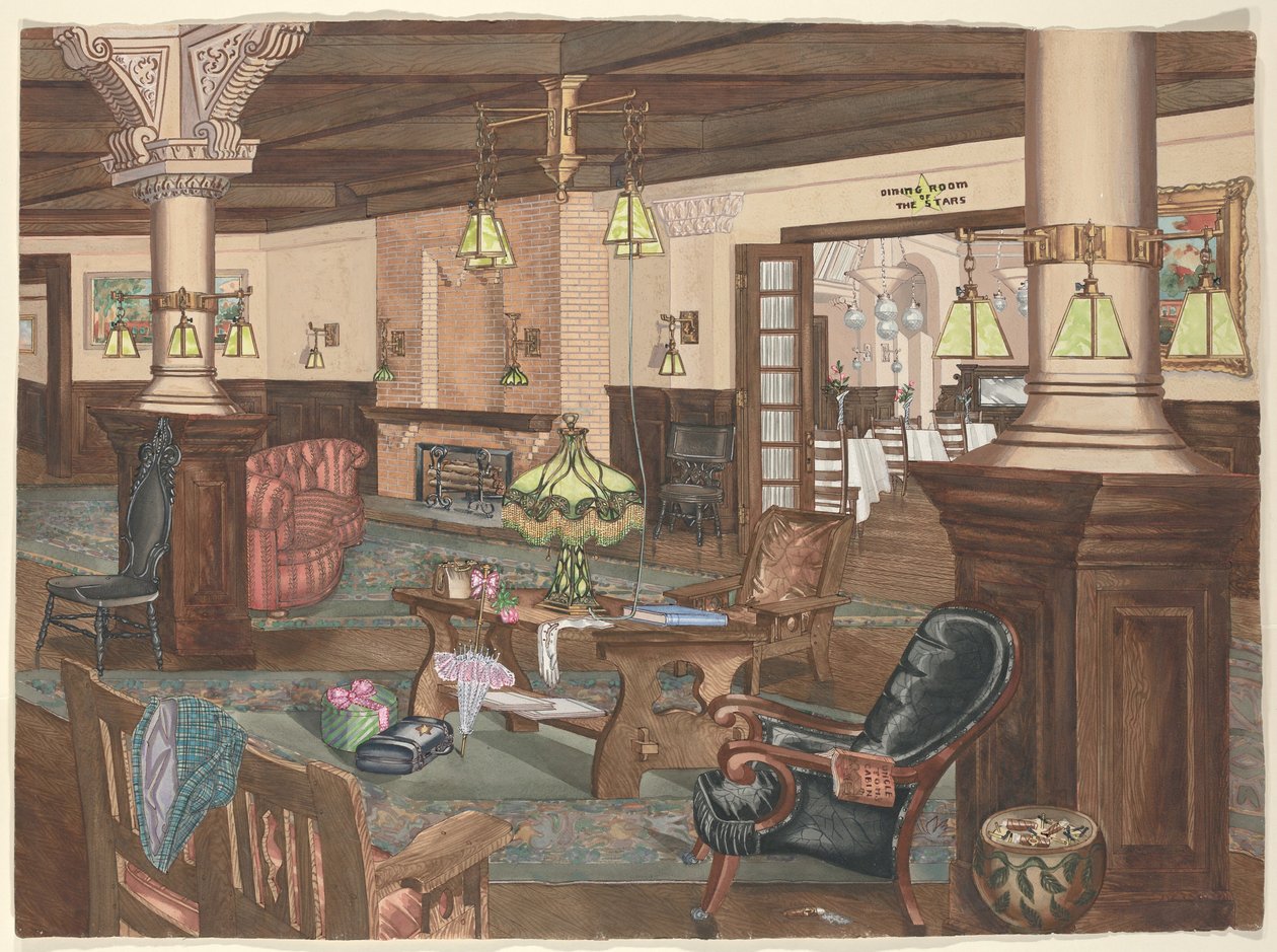 Hollywood Hotel Lobby, 1902 av Perkins Harnly