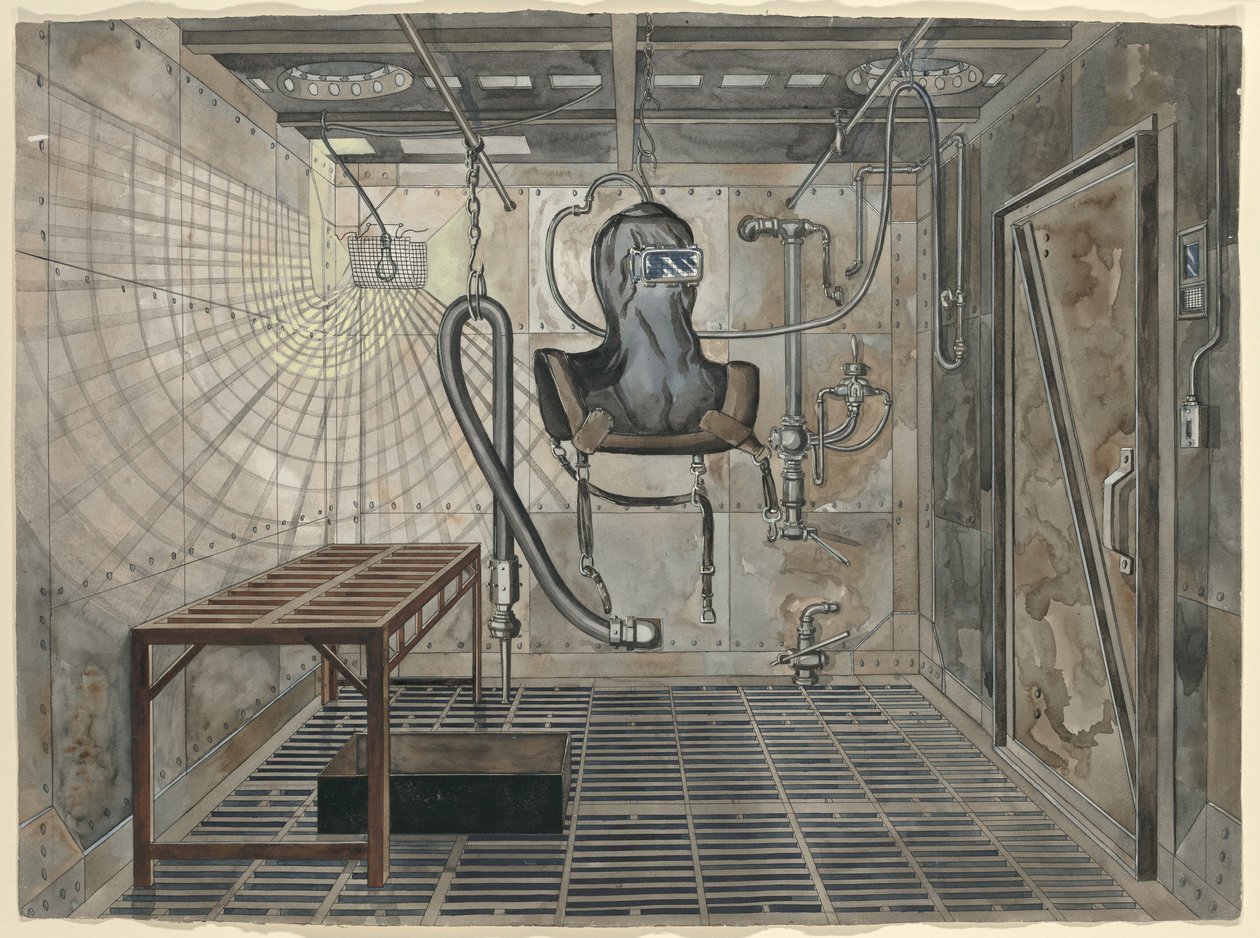 Inre sandblästringskammare, 1935 av Perkins Harnly