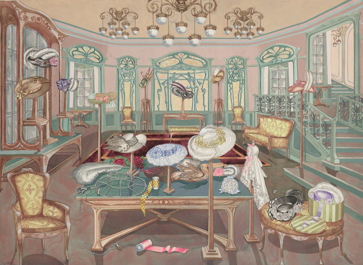Millinery Shop, 1905, 19351942. av Perkins Harnly