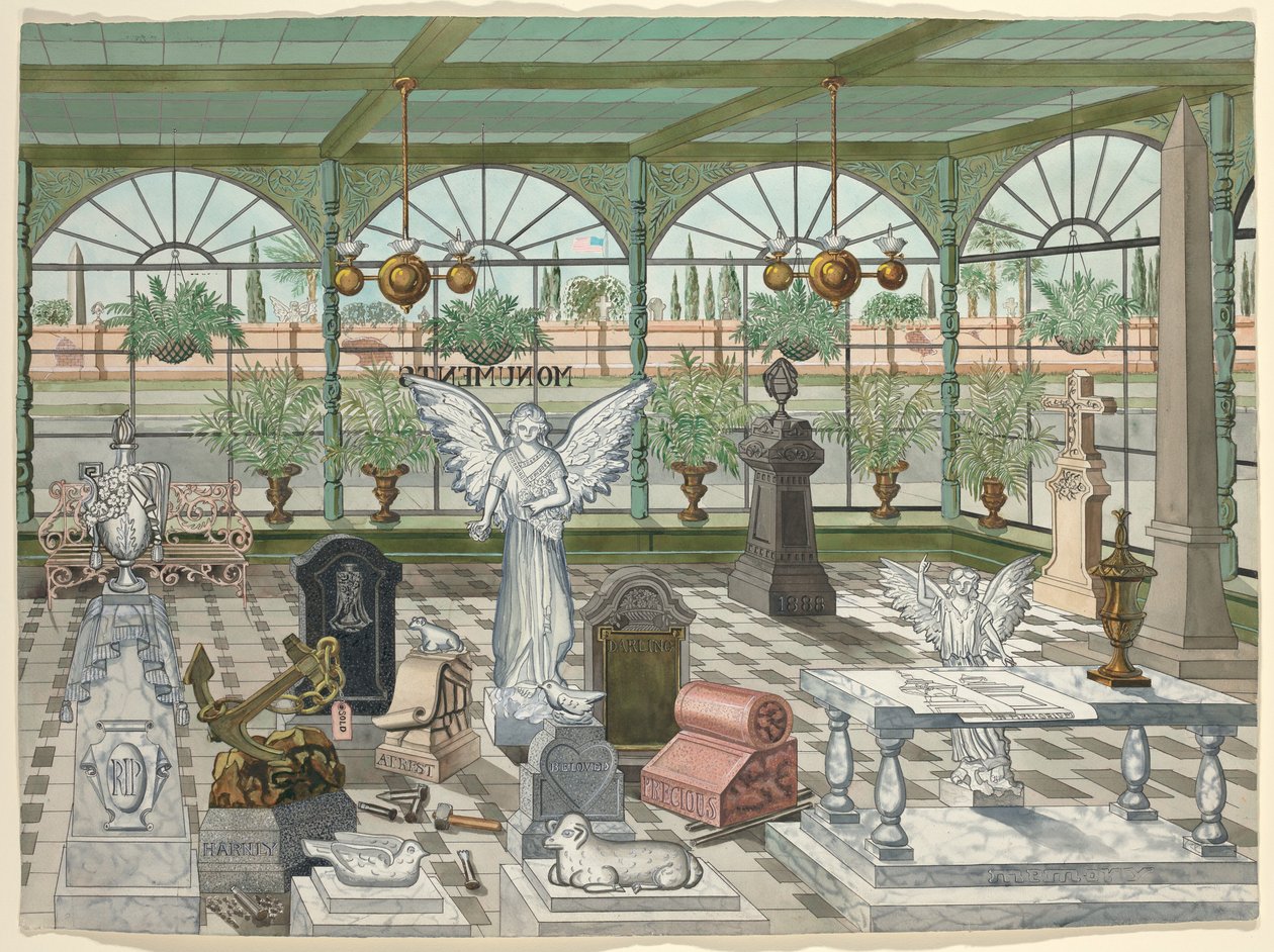 Monumentutställningsrum, 1888 av Perkins Harnly