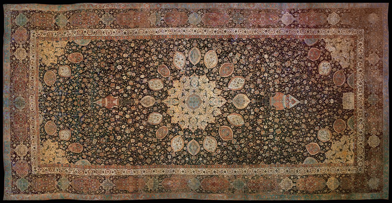 Ardabil-matta gjord för moskén i Ardabil, Iran, 1530-talet (textil) av Persian School