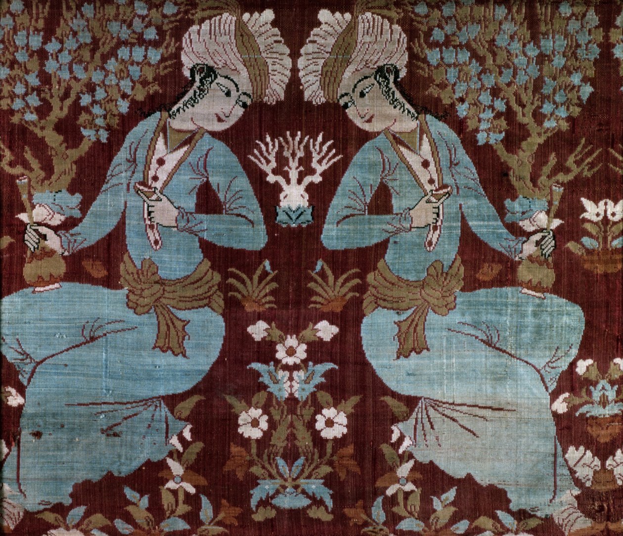 Panel i Isfahan-stil (siden) av Persian School