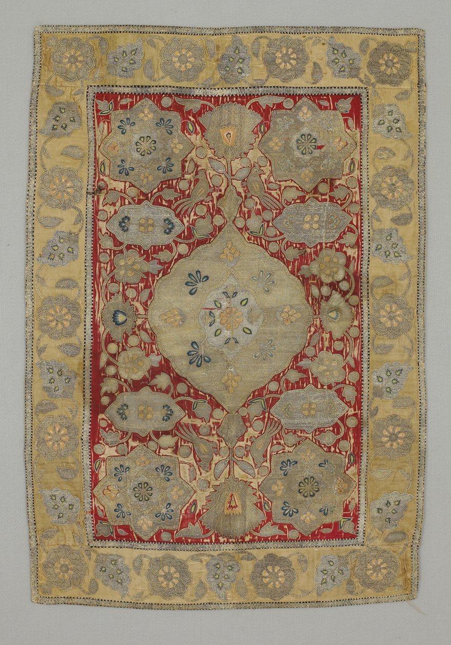 Panel - papegoja på en rossprayrepetition av Persian School