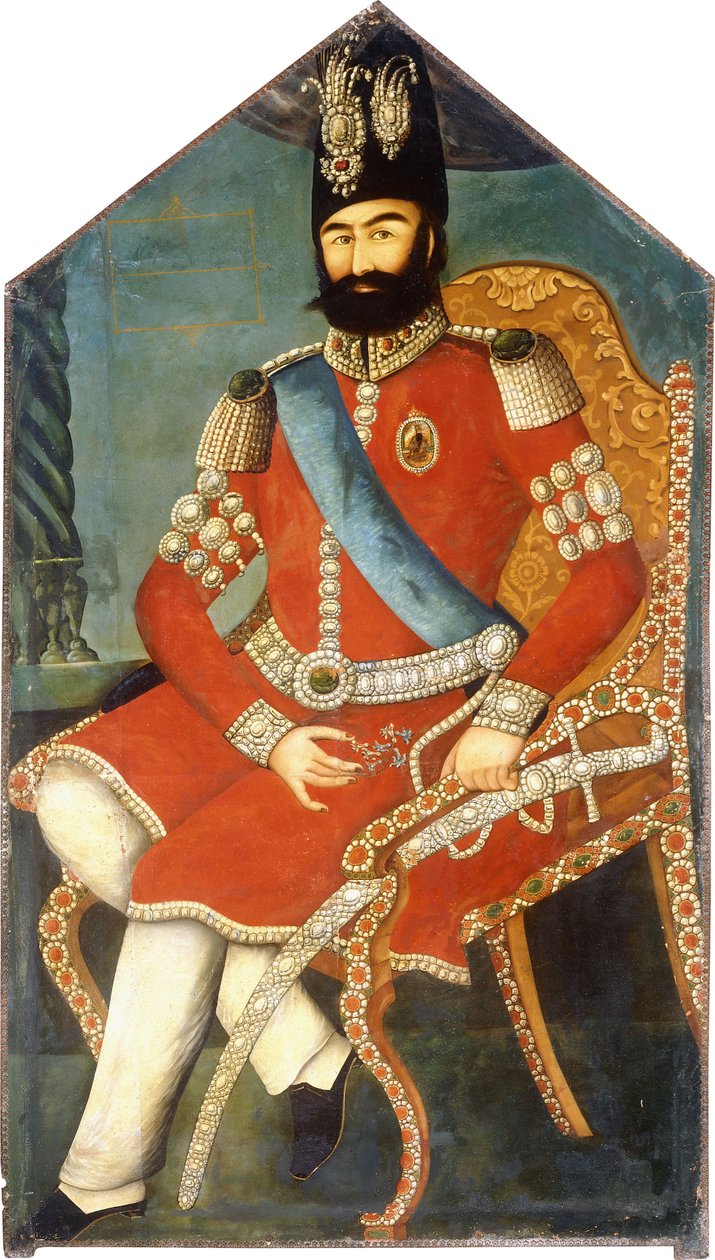 Porträtt av Muhammad Shah, ca. 1850 av Persian School