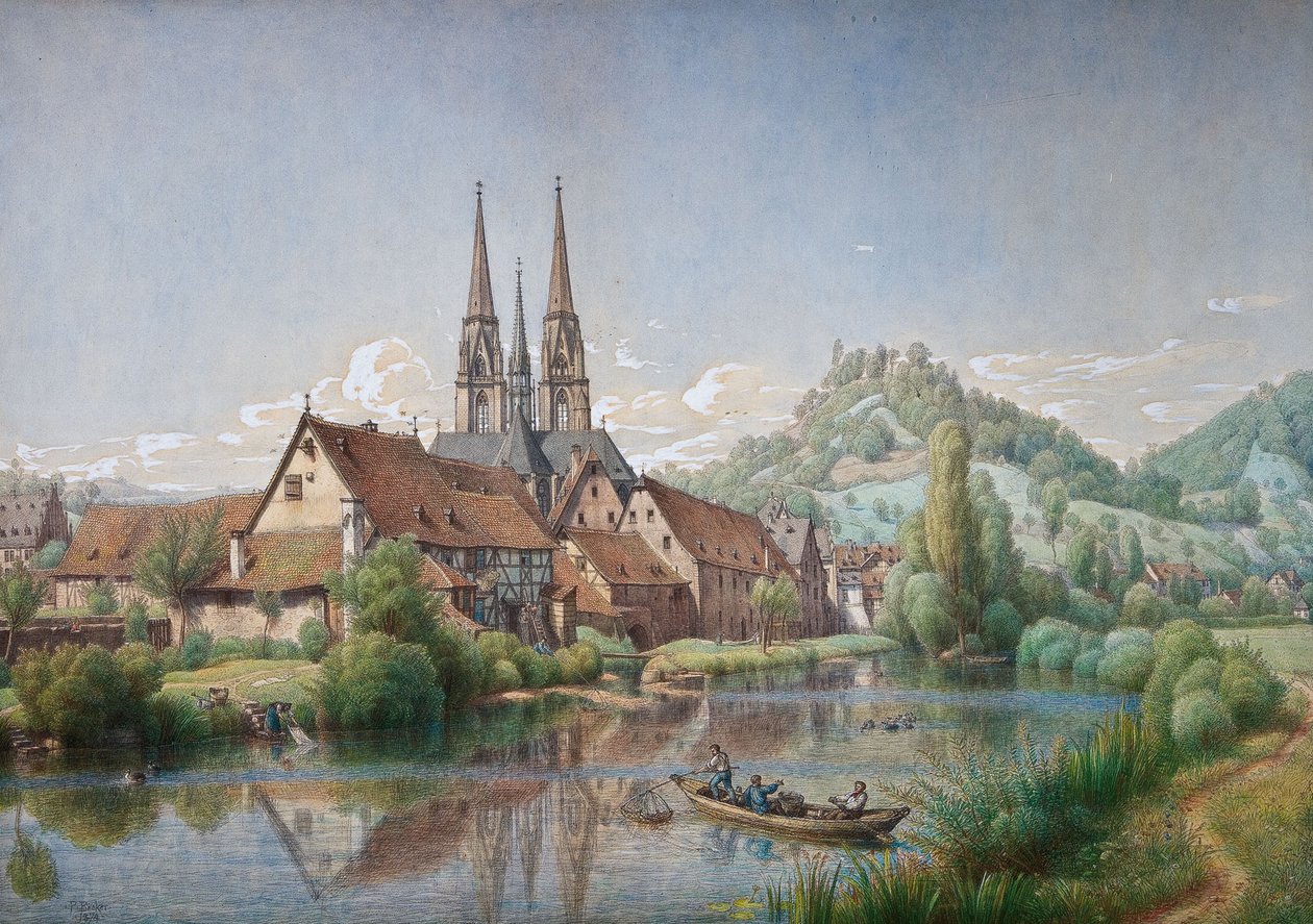 Blick auf Marburg av Peter Becker