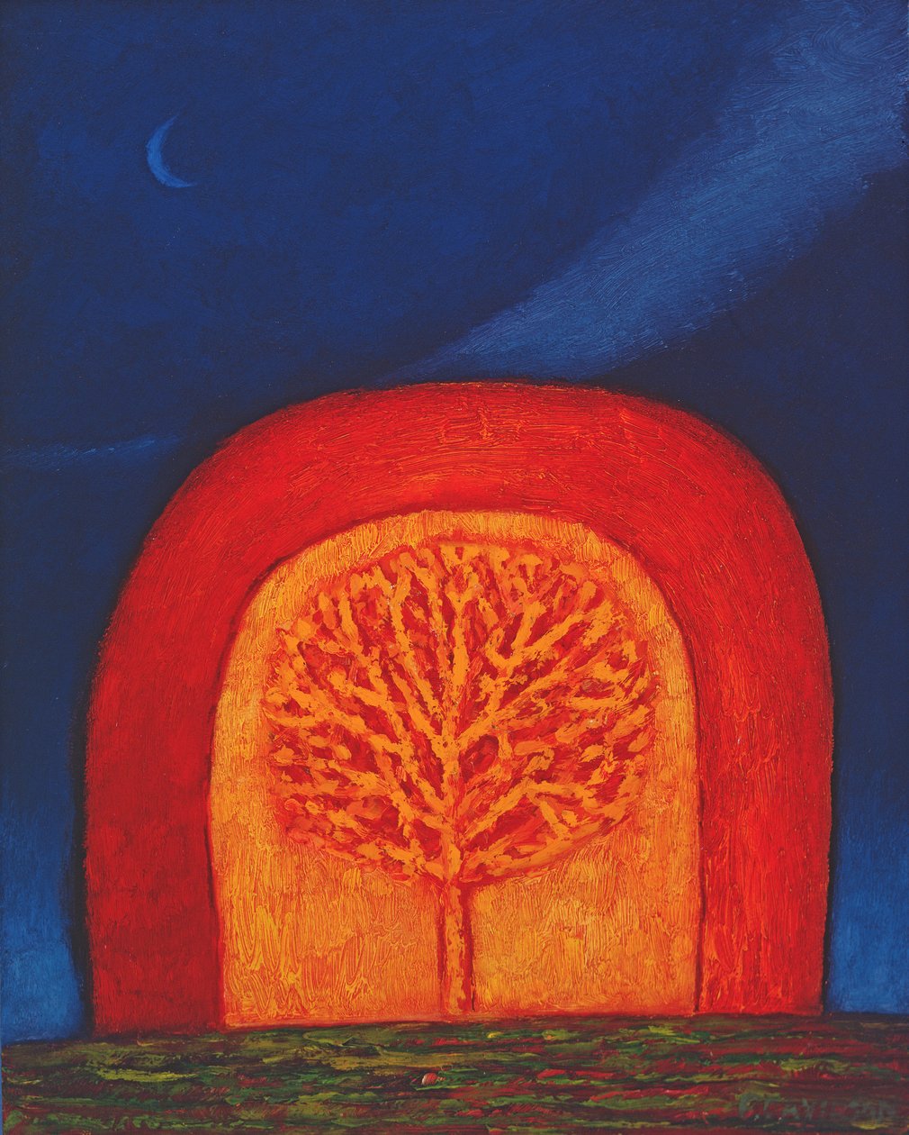 Archway, 1997 (olja på papper) av Peter Davidson