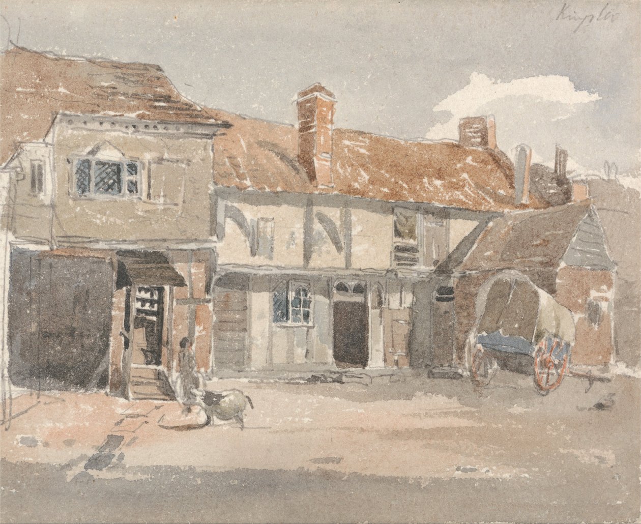 Houses at Kingston on the Thames av Peter de Wint