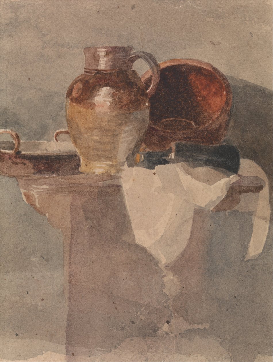 Still Life with a Jug and Copper Pan av Peter de Wint