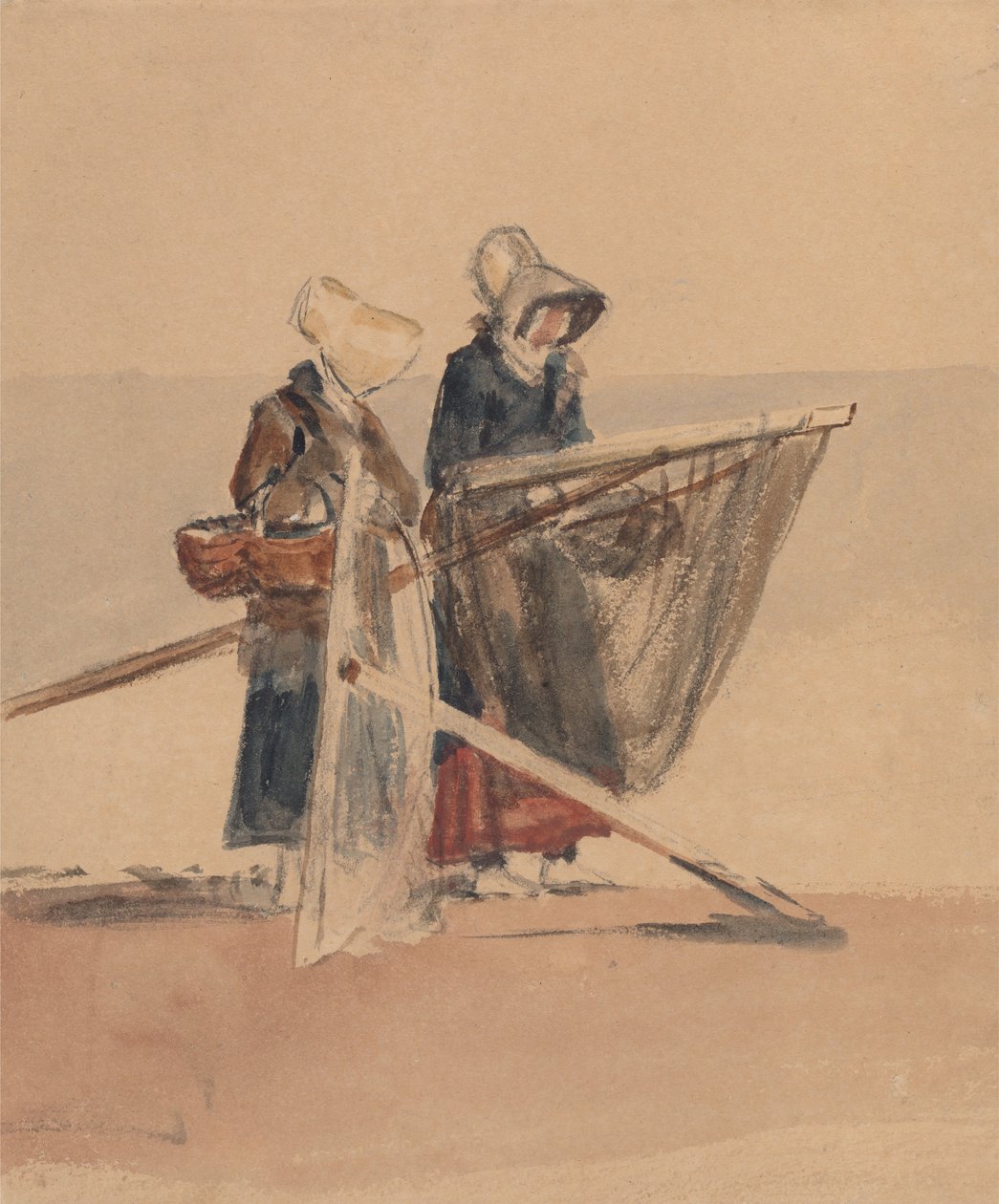 Two Girls with Shrimping Nets av Peter de Wint