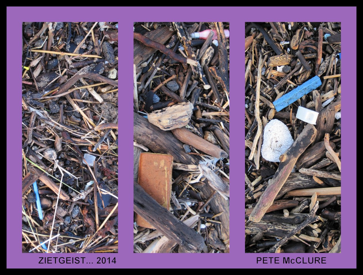 ZIETGEIST TRIPTYCH, 2013, (fotomontage) av Peter McClure