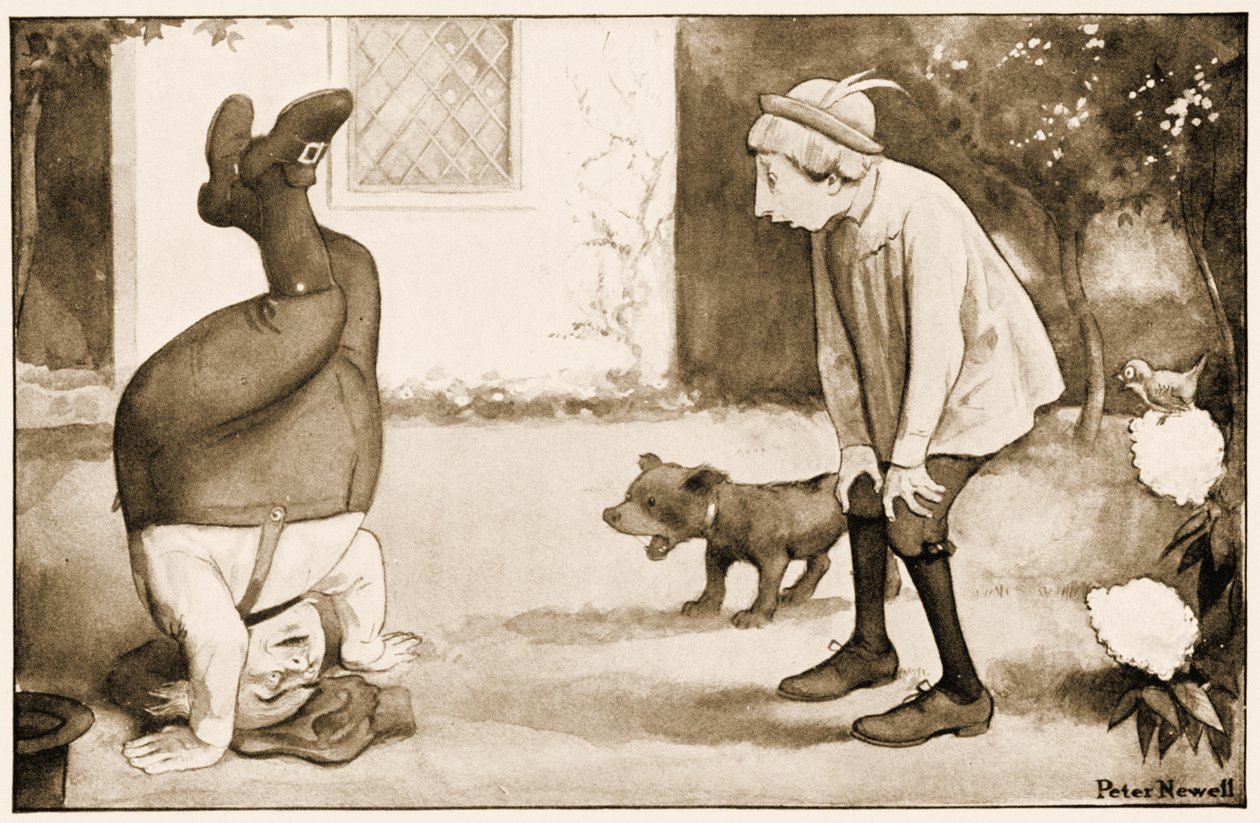 "Old Father William standing on his head", illustration för Lewis Carrolls Alice