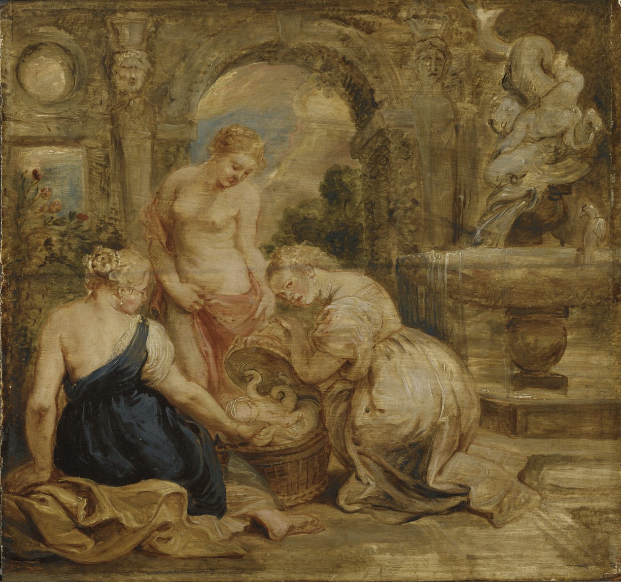 Cecrops" döttrar som hittar Erichtonius, c.1632 av Peter Paul Rubens