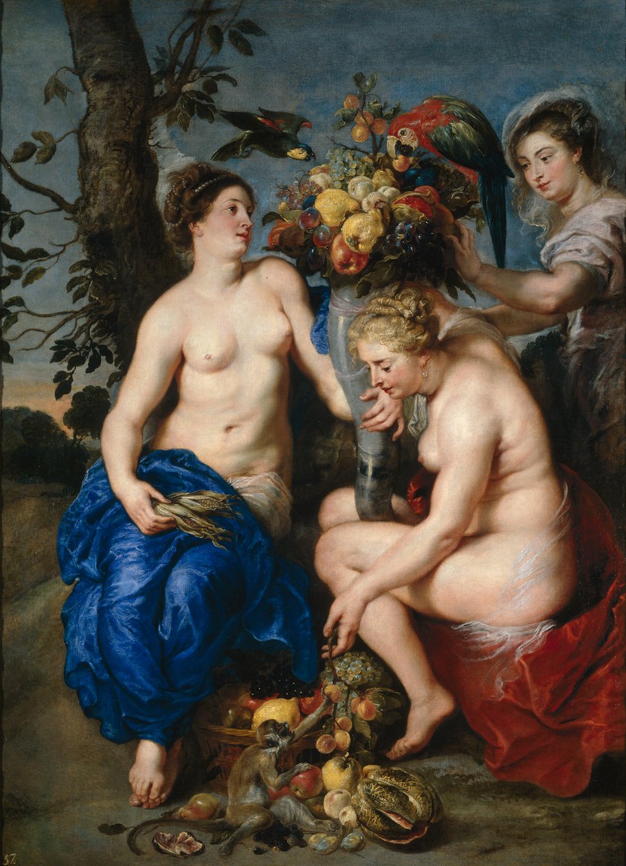 Ceres with two Nymphs av Peter Paul Rubens