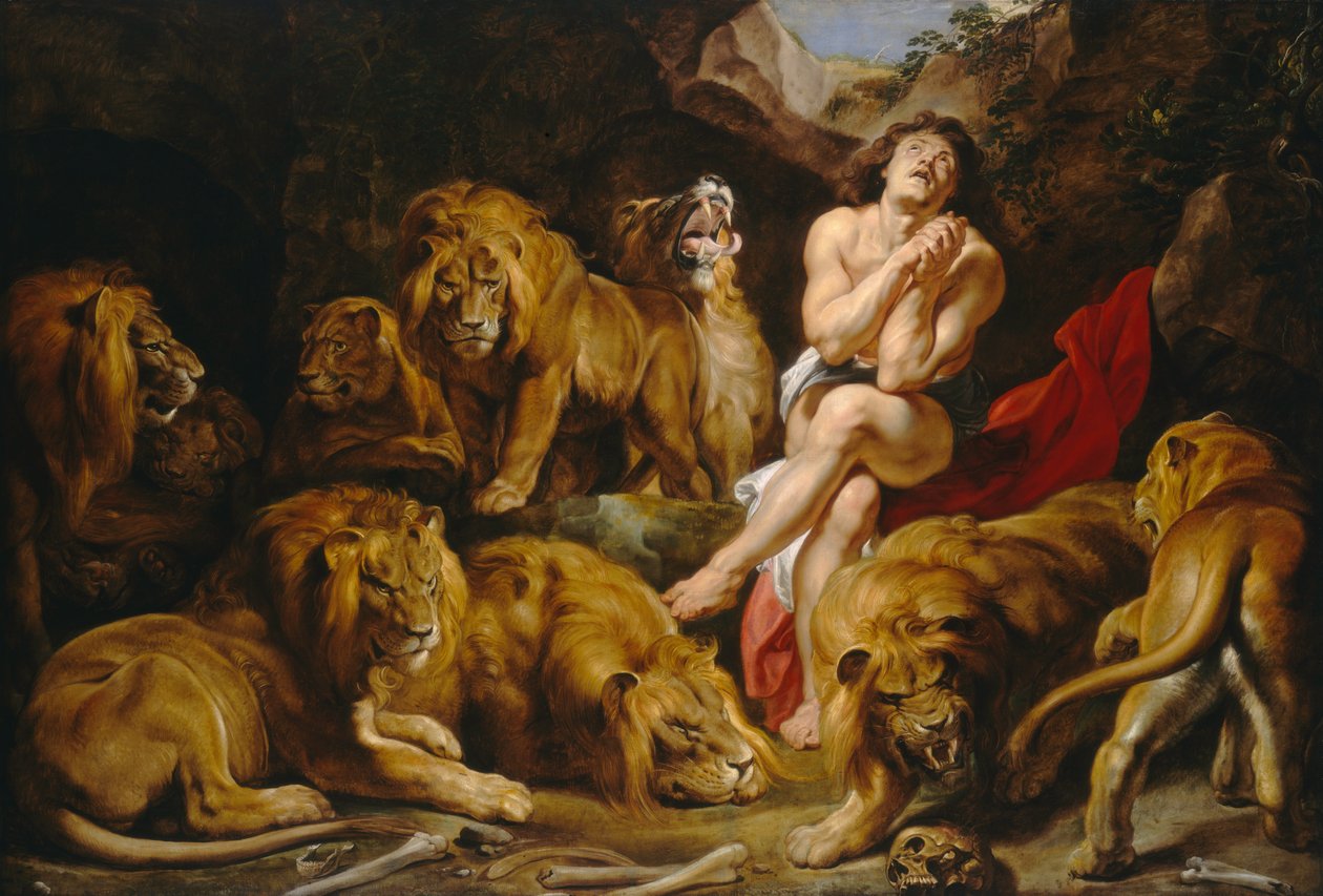 Daniel in the Lions Den av Peter Paul Rubens