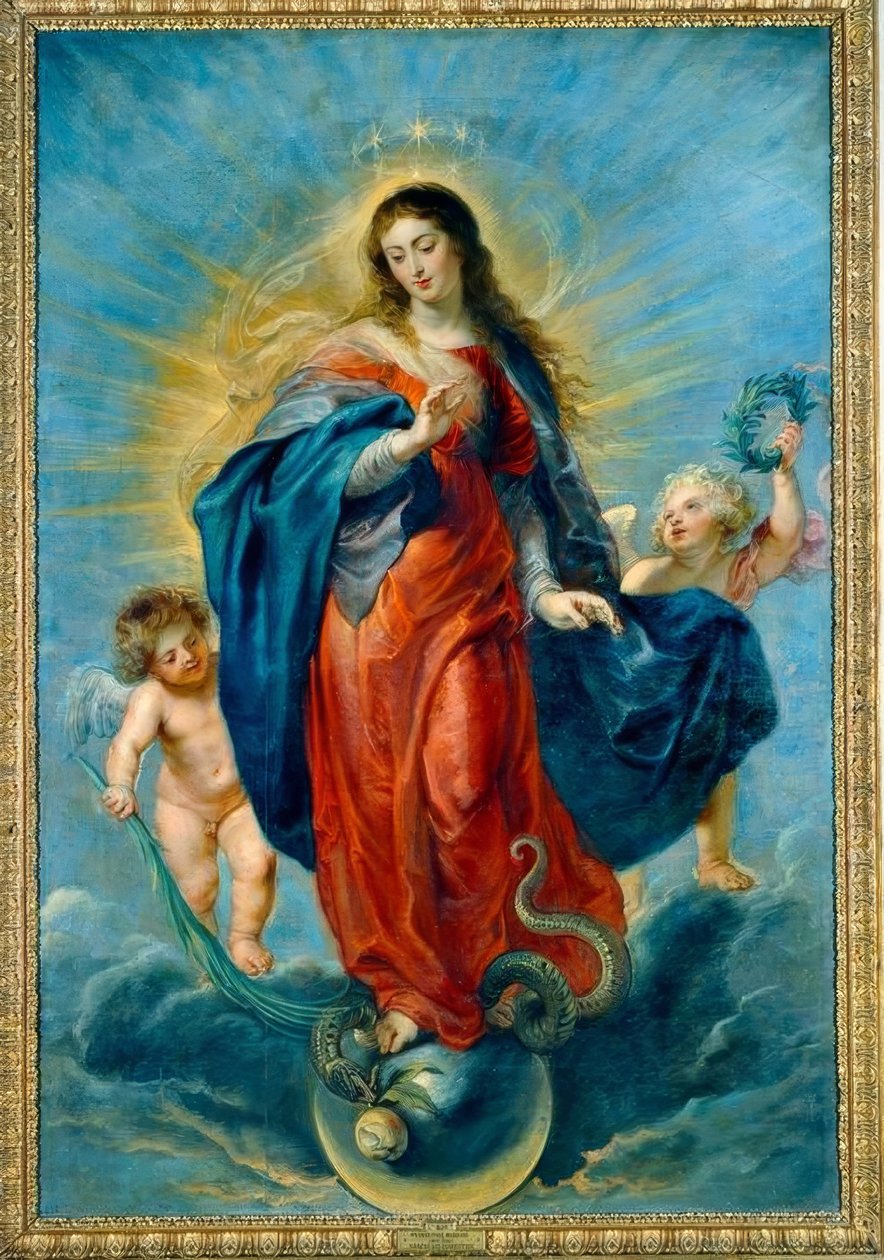 Obefläckad befruktning av Peter Paul Rubens