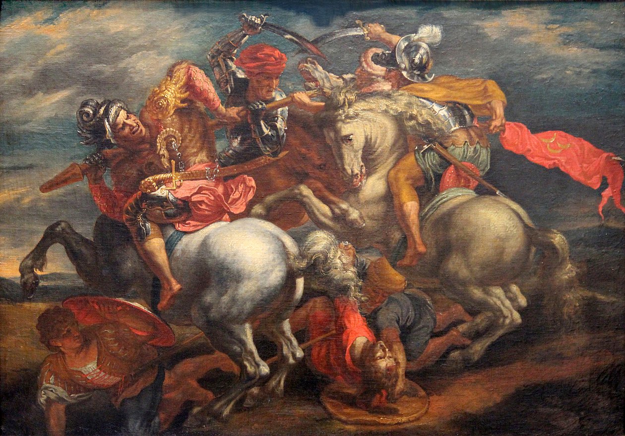 La bataille d’Anghiari (La lutte pour l’étendard) av Peter Paul Rubens