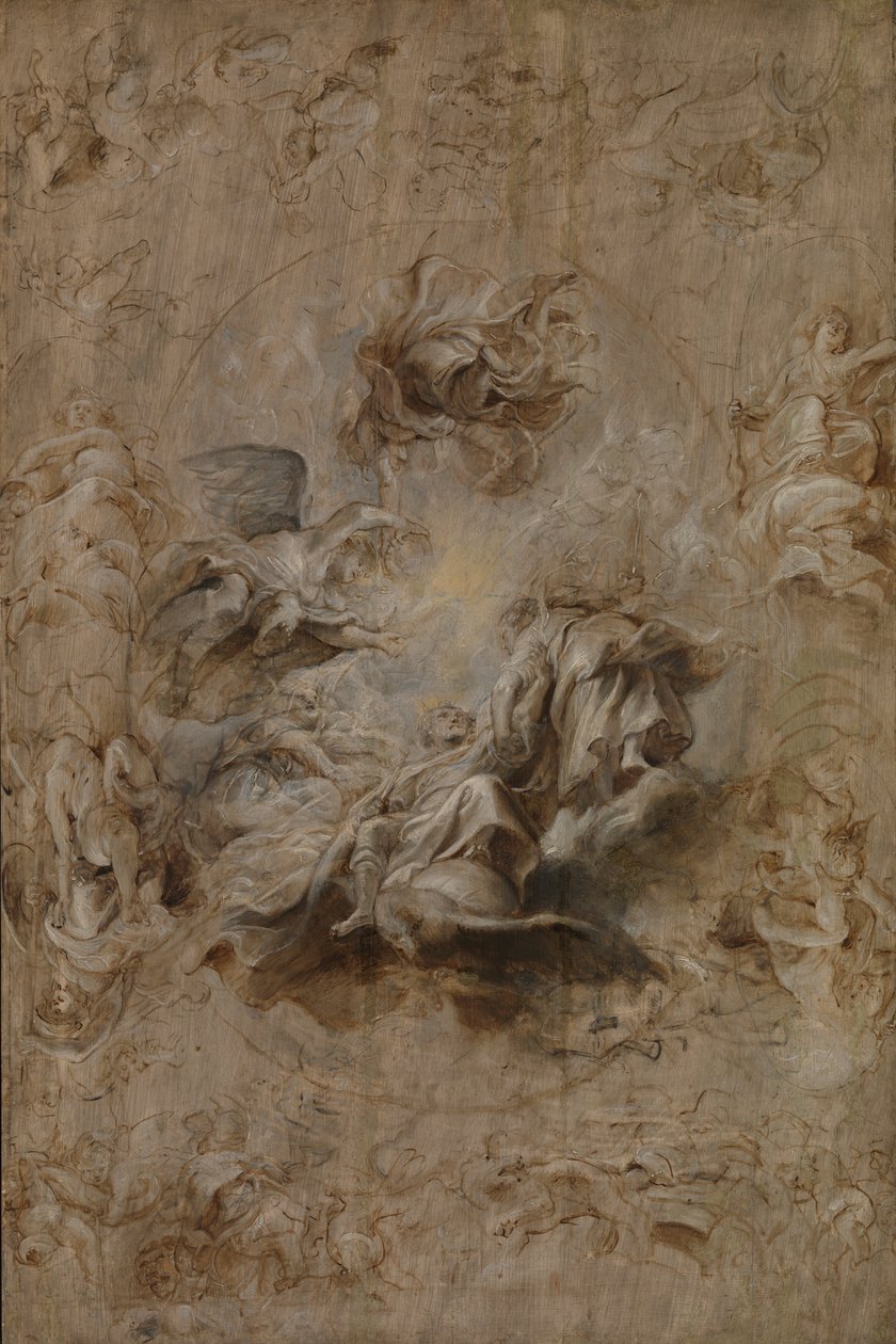 Multiple Sketch for the Banqueting House Ceiling av Peter Paul Rubens