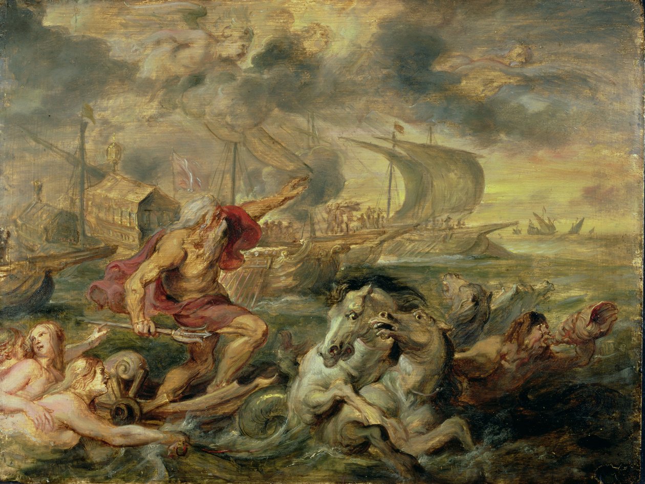 Neptunus lugnar stormen, 1635 av Peter Paul Rubens