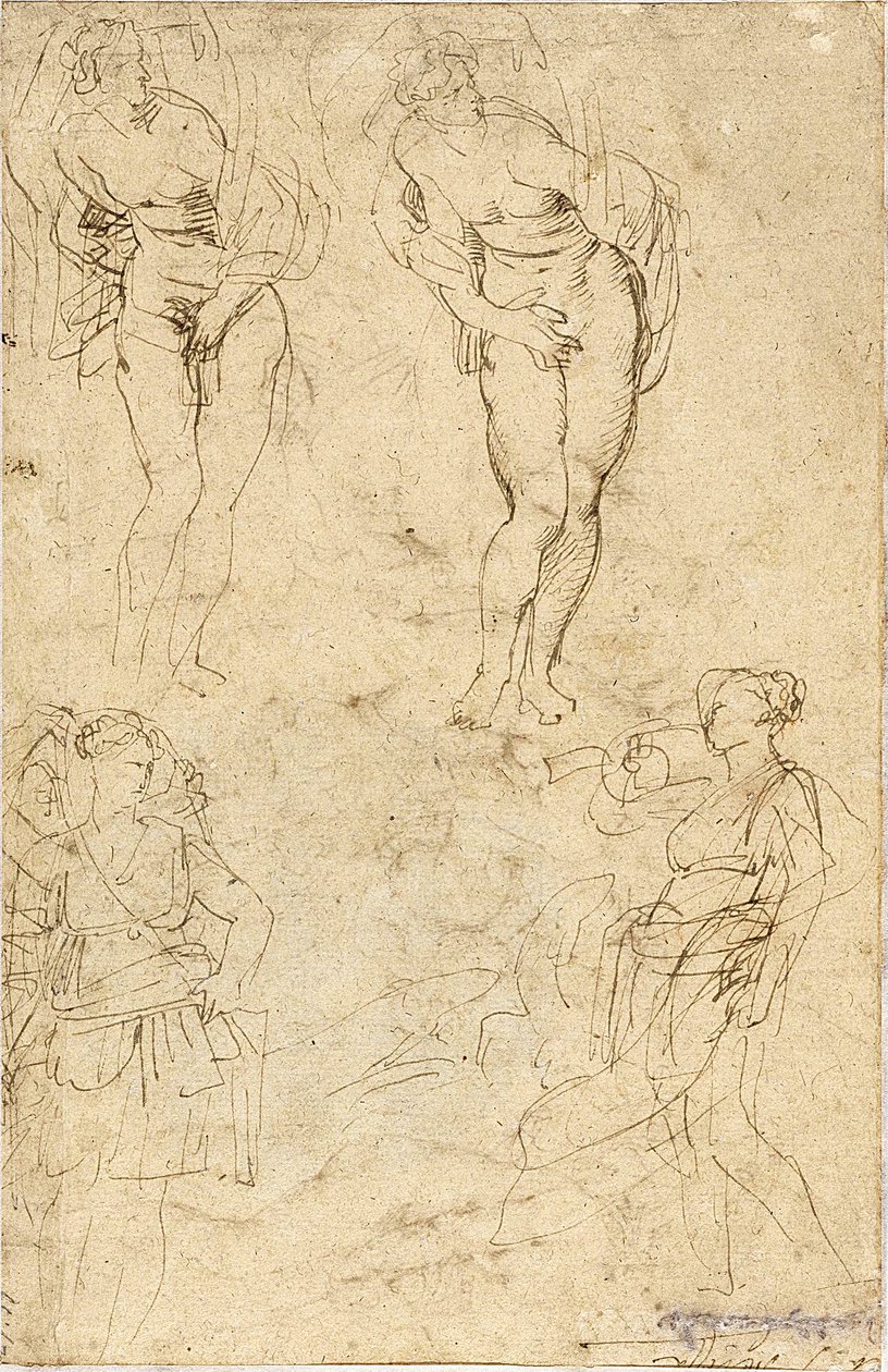 Sketches of the daughters of Cecrops av Peter Paul Rubens