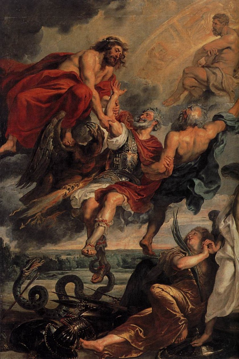 The Apotheosis of Henry IV and the Proclamation of the Regency of Marie de Médicis on May 14, 1610 (detail) av Peter Paul Rubens