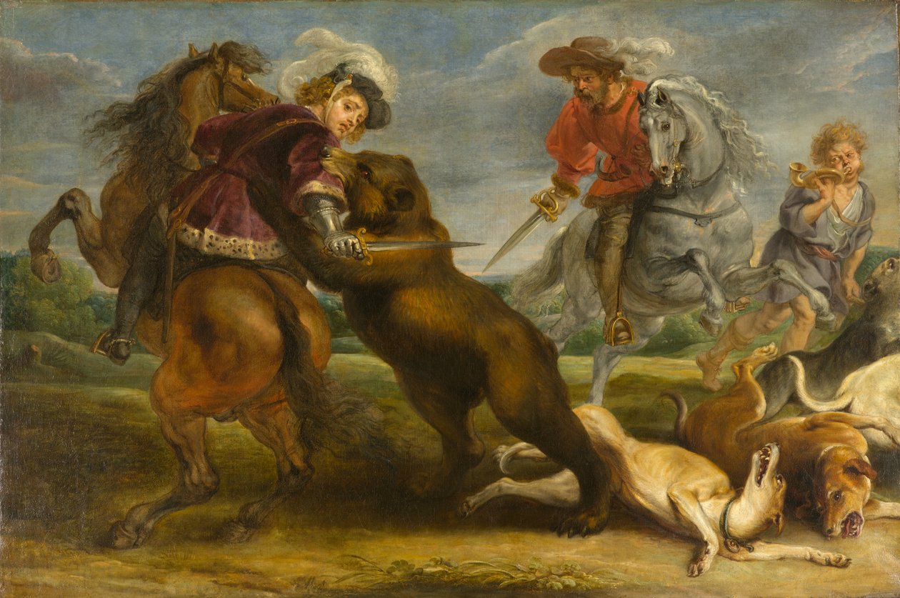 Björnjakten, 1639-1640 av Peter Paul Rubens