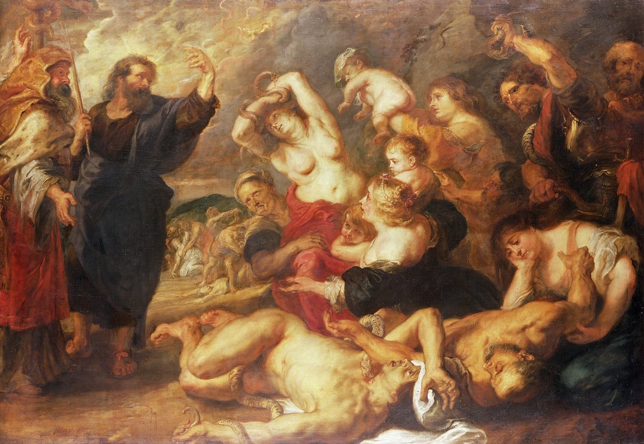 The Brazen Serpent, c.1635-40 av Peter Paul Rubens