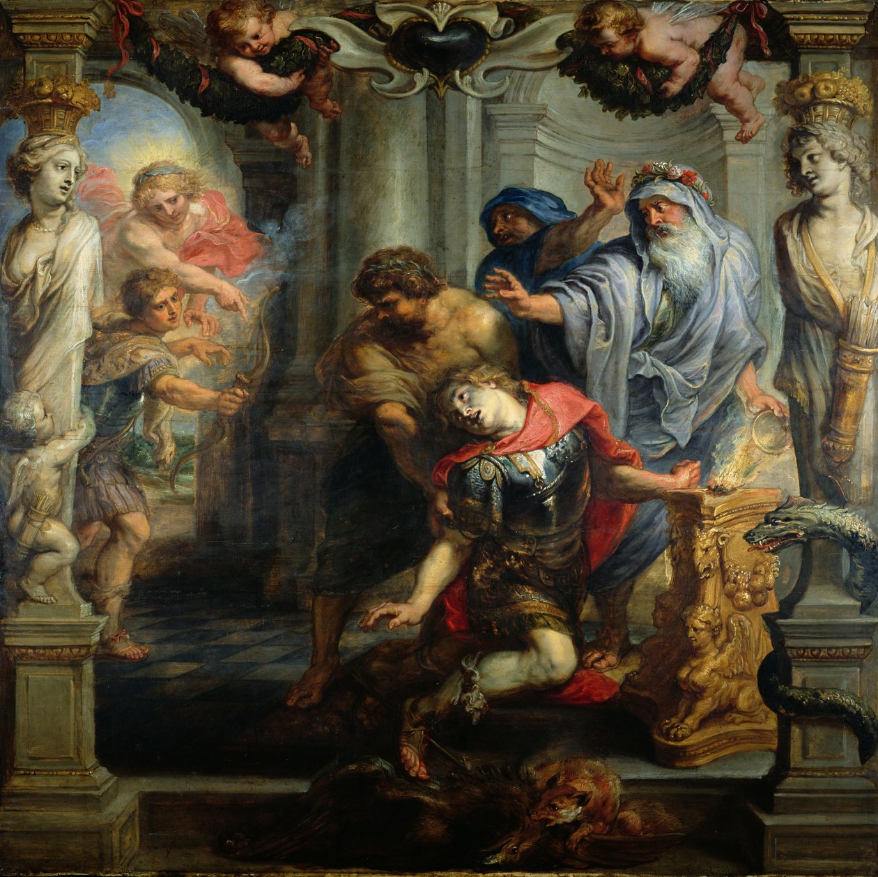 Achilles död, tidigt 1630-tal av Peter Paul Rubens