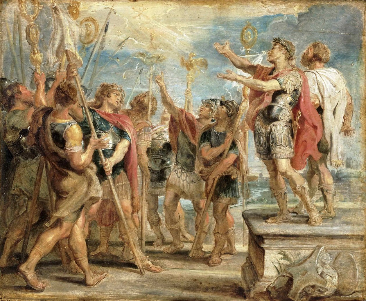 The Emblem of Christ Appearing to Constantine  av Peter Paul Rubens