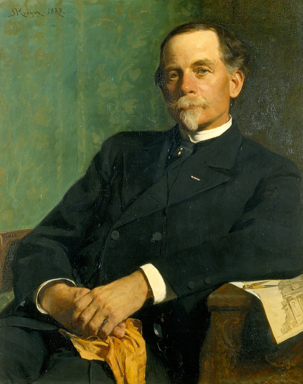 Architect, Professor F. Meldahl sitting av Peder Severin Krøyer