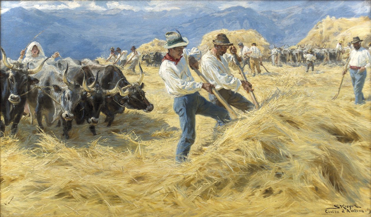Tærskning i Abruzzerne av Peder Severin Krøyer