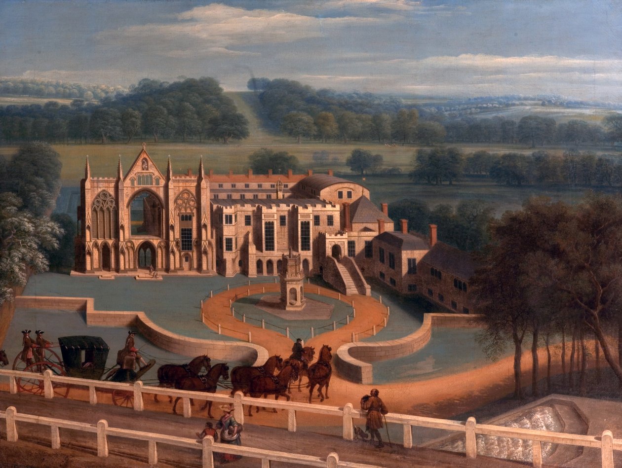 Newstead Abbey, Nottinghamshire, West Aspect, 1730 av Peter Tillemans
