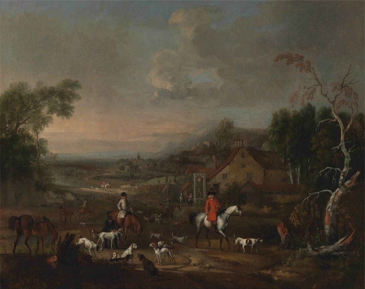The Reverend Jemmet Browne at a meet of foxhounds av Peter Tillemans