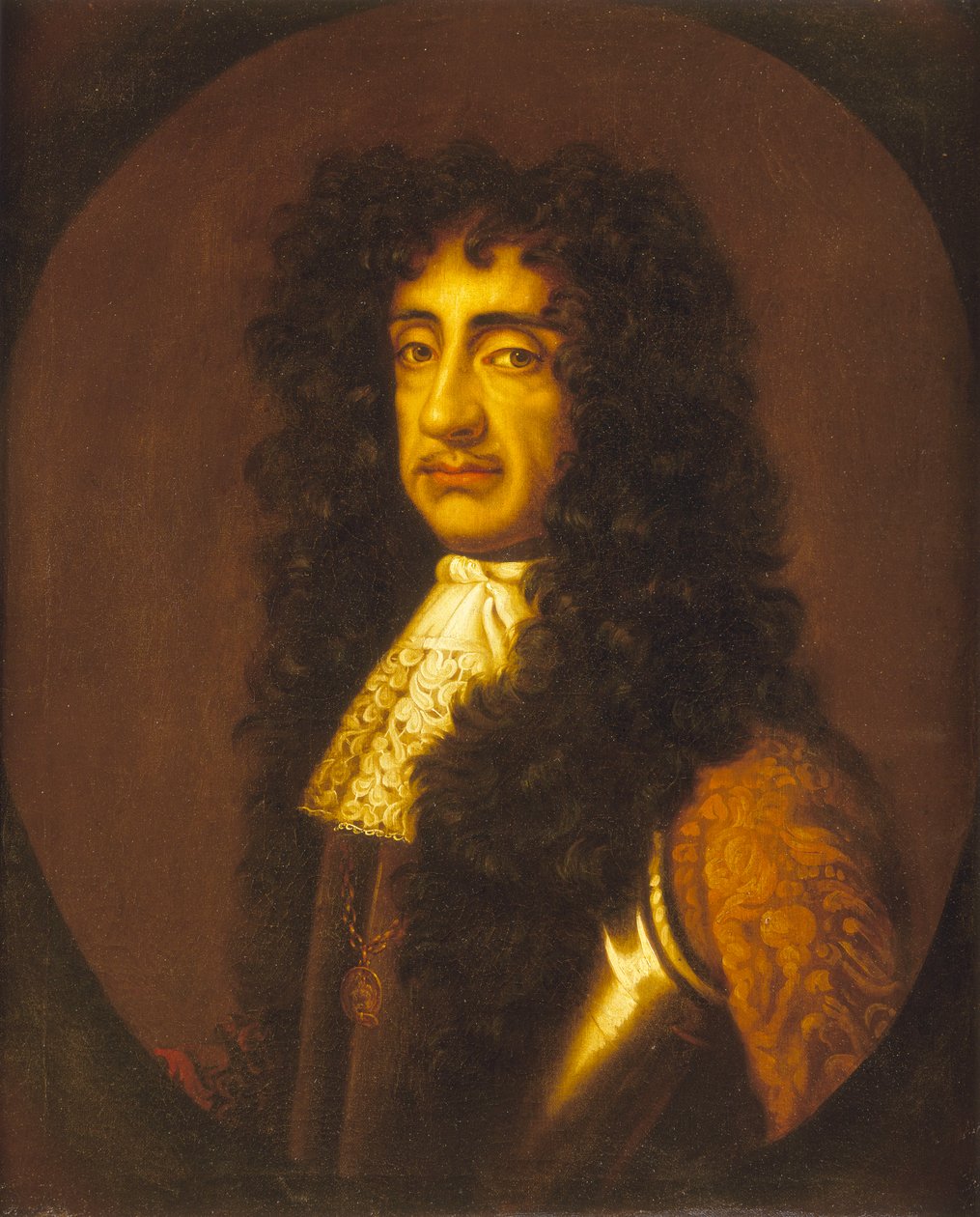 Karl II (1630-1685), ca 1675 (oljemålning) av Peter (after) Lely