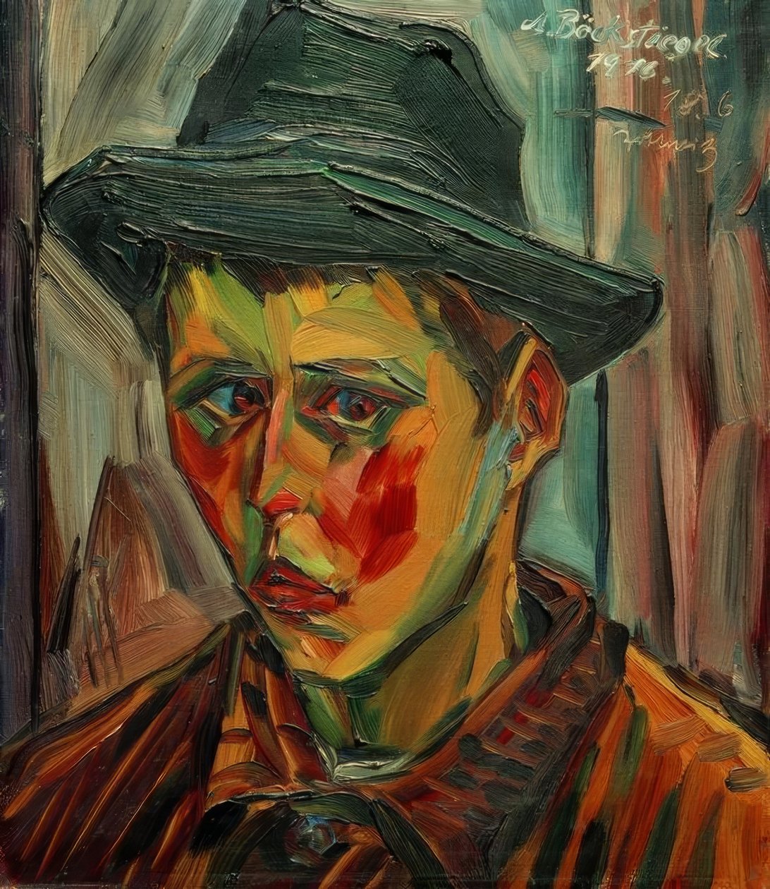 huvudet på en pojke av Peter August Böckstiegel