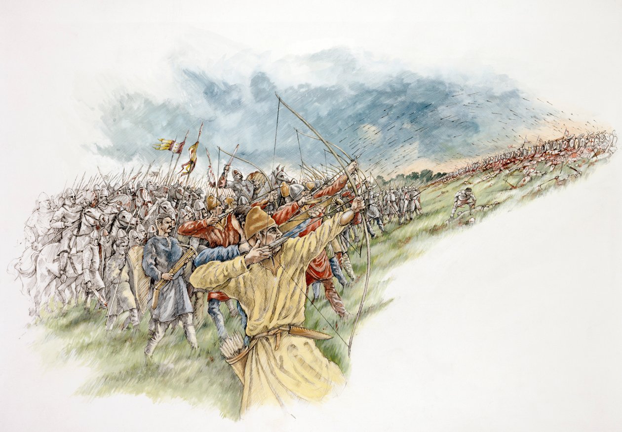 Slaget vid Hastings, 1066, c1990-2010 av Peter Dunn