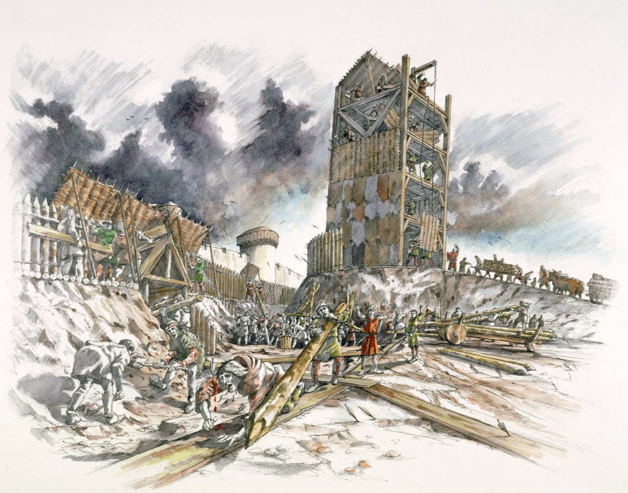 Dover Castle belägring, 1216, c1990-2010 av Peter Dunn
